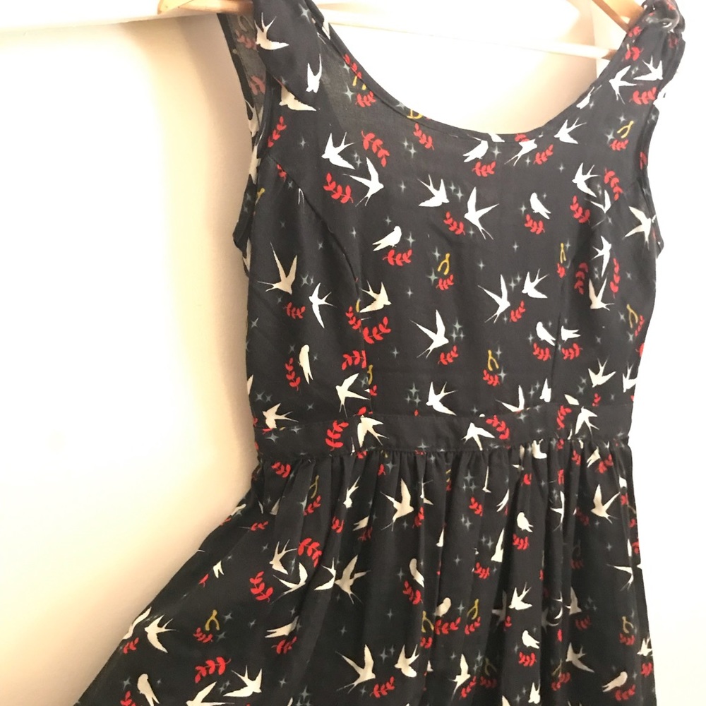 organic cotton bird print dress 🐦